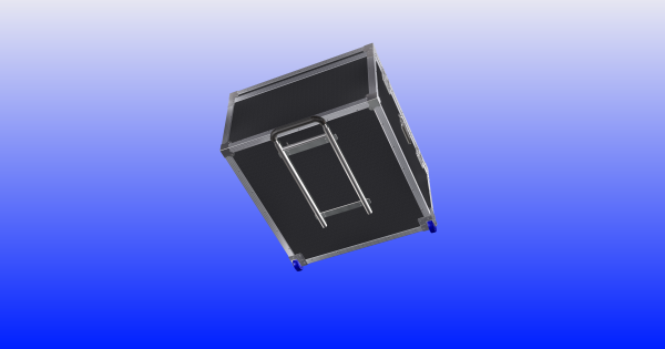 Flight case sur mesure vue de dos