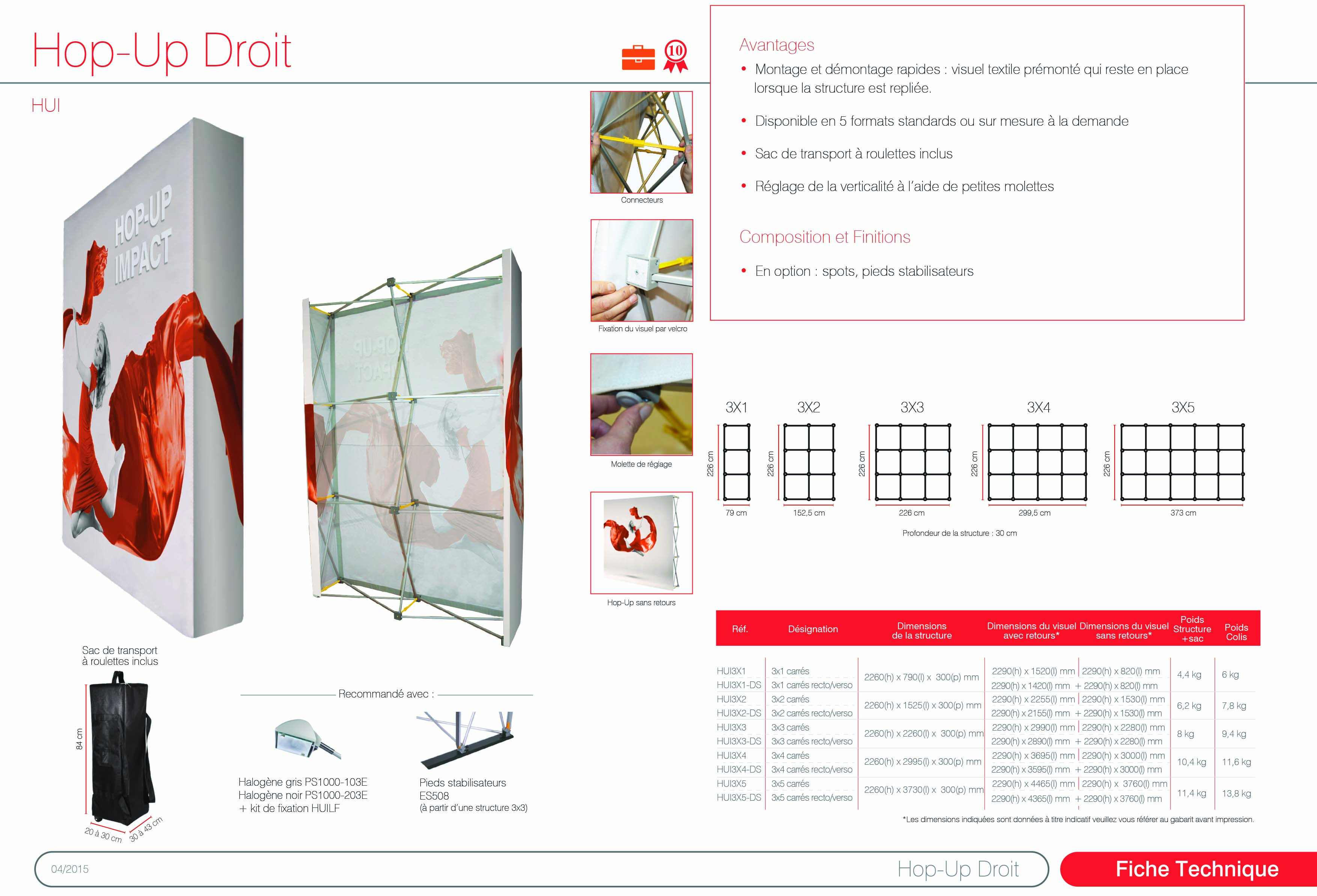 Stand Parapluie Textile Droit - Hop Up