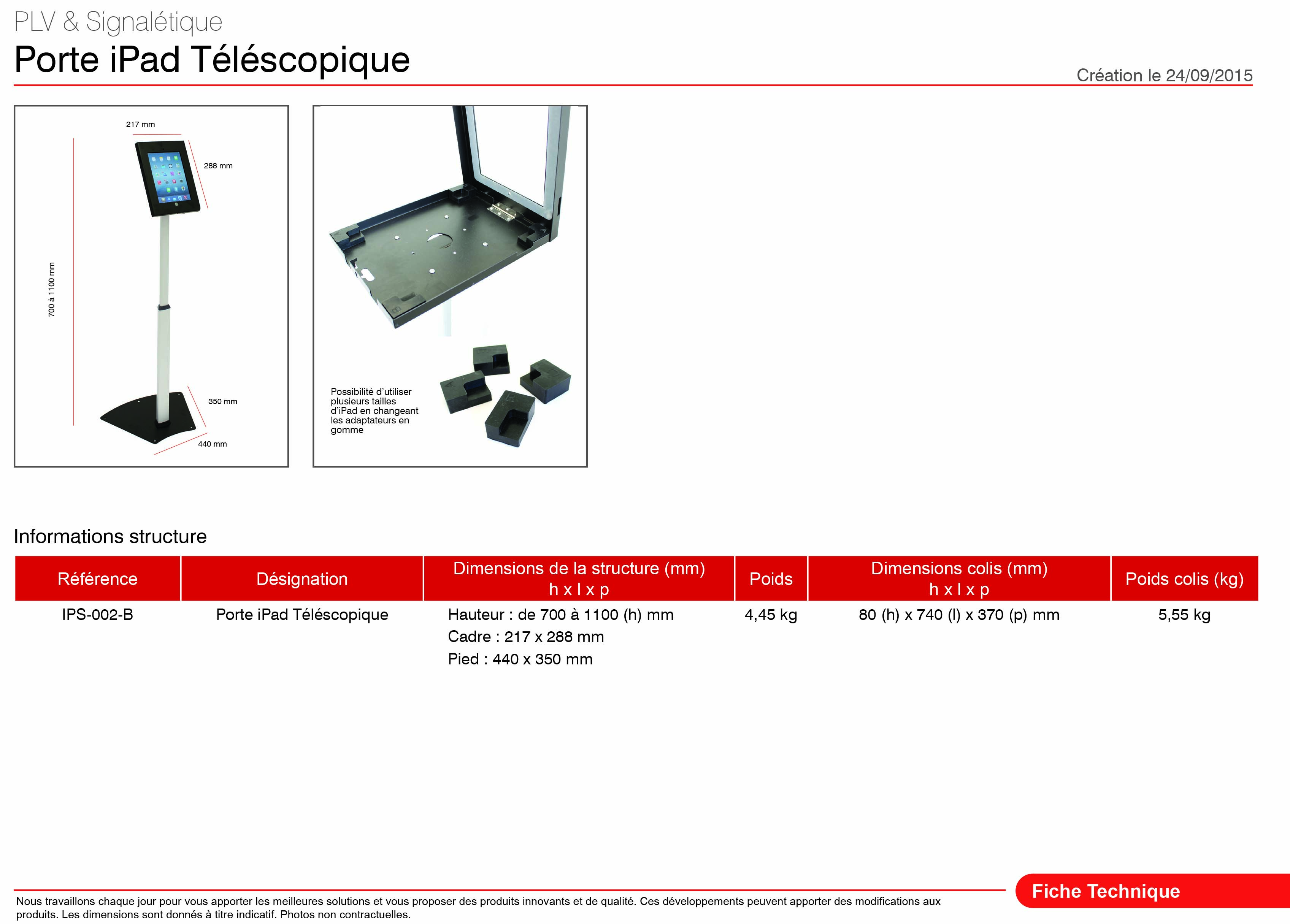Porte-iPad Télescopique